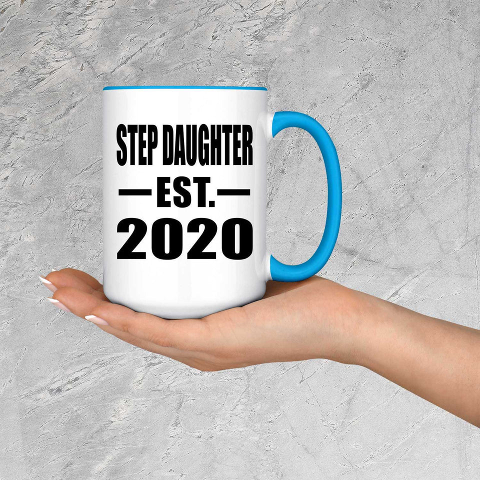 Step Daughter Established EST. 2020 - 15oz Accent Mug Blue
