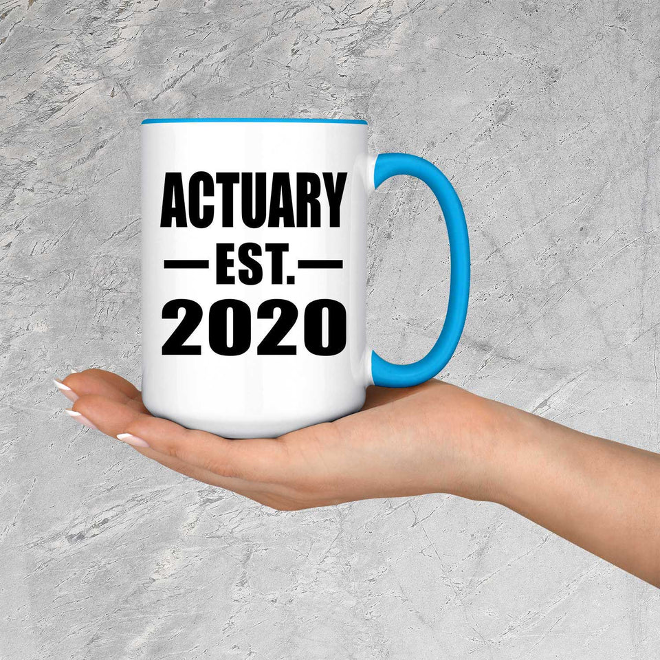 Actuary Established EST. 2020 - 15oz Accent Mug Blue