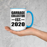 Garbage Collector Established EST. 2020 - 15oz Accent Mug Blue