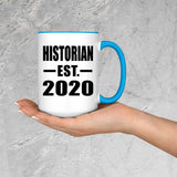 Historian Established EST. 2020 - 15oz Accent Mug Blue