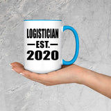 Logistician Established EST. 2020 - 15oz Accent Mug Blue