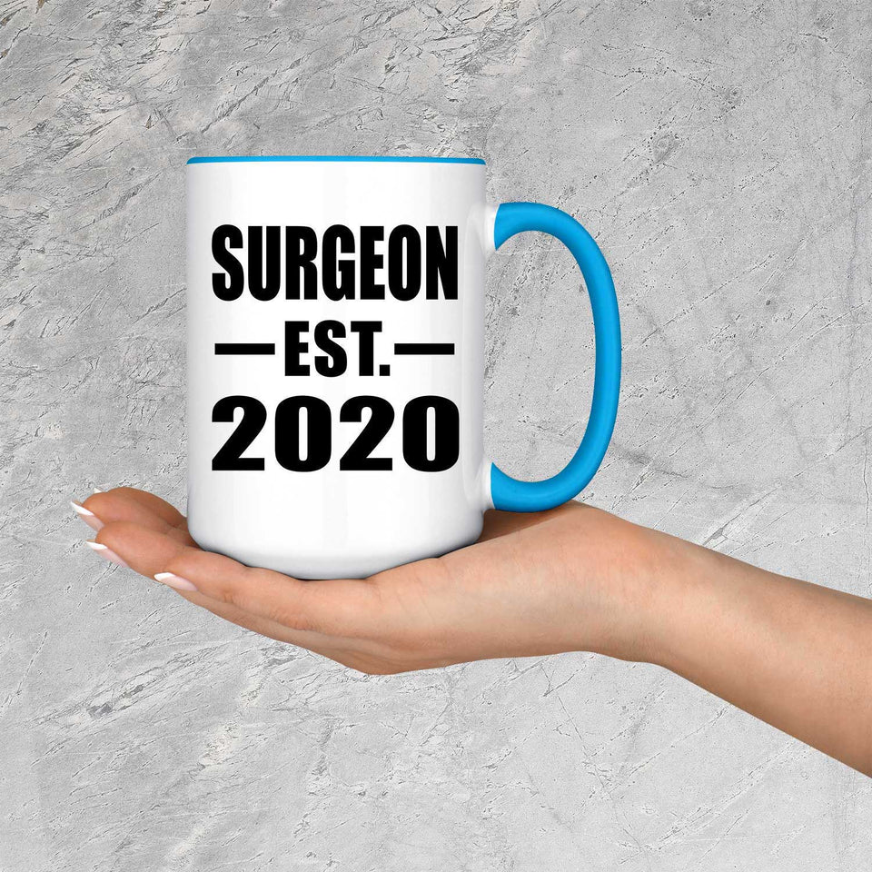Surgeon Established EST. 2020 - 15oz Accent Mug Blue
