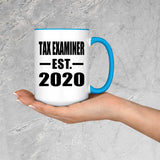 Tax Examiner Established EST. 2020 - 15oz Accent Mug Blue