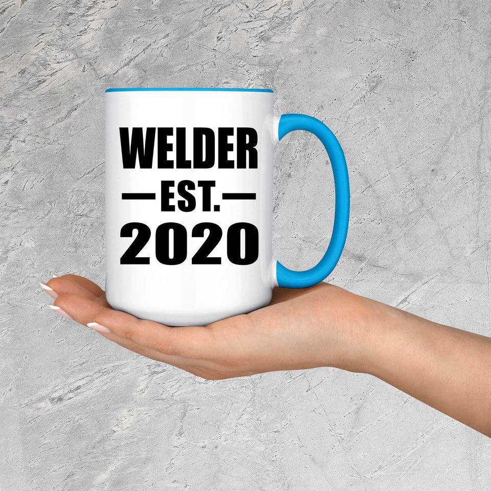 Welder Established EST. 2020 - 15oz Accent Mug Blue