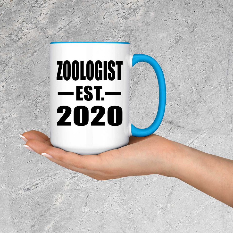 Zoologist Established EST. 2020 - 15oz Accent Mug Blue