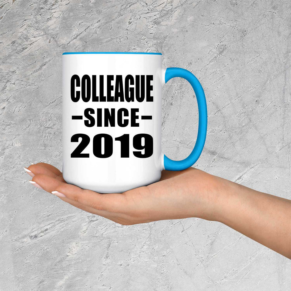 Colleague Since 2019 - 15oz Accent Mug Blue