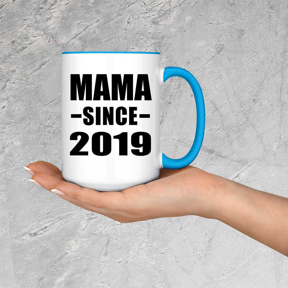 Mama Since 2019 - 15oz Accent Mug Blue