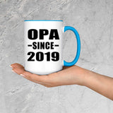 Opa Since 2019 - 15oz Accent Mug Blue