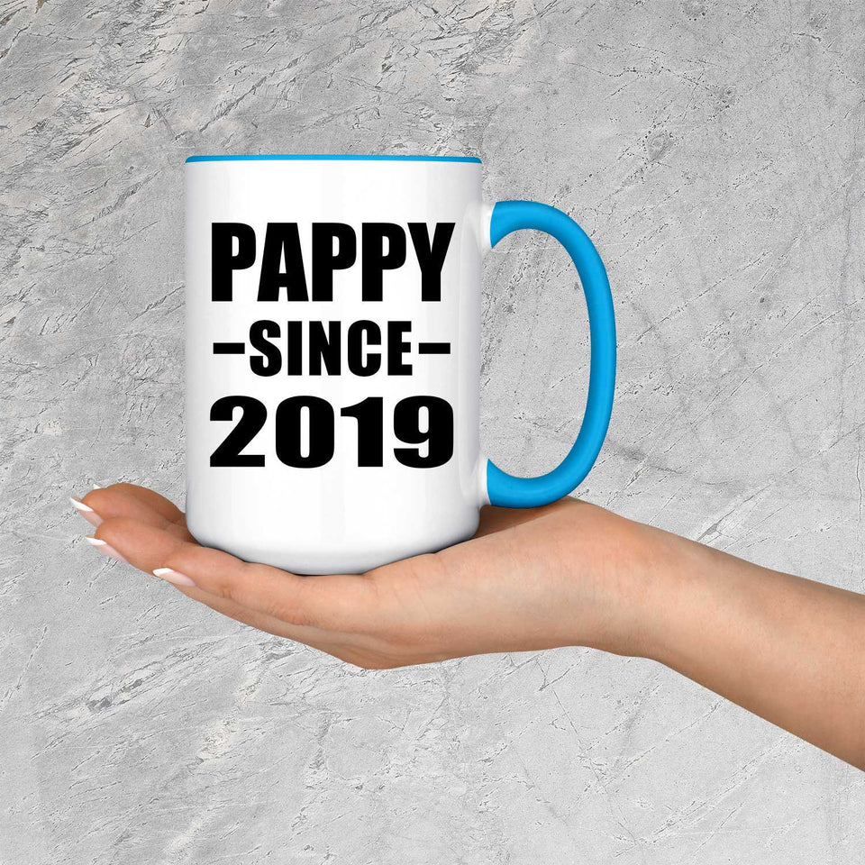 Pappy Since 2019 - 15oz Accent Mug Blue