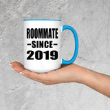 Roommate Since 2019 - 15oz Accent Mug Blue