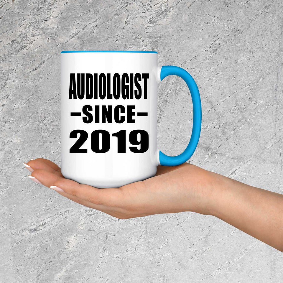 Audiologist Since 2019 - 15oz Accent Mug Blue