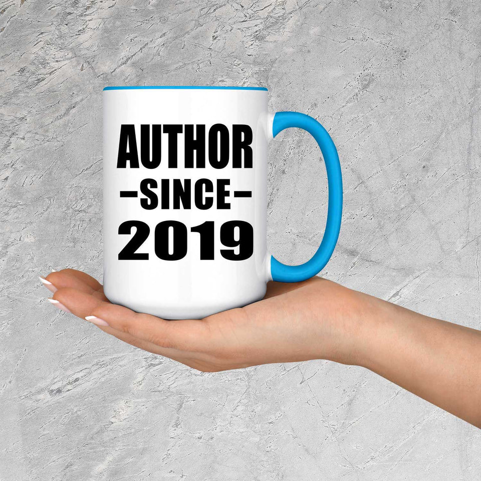 Author Since 2019 - 15oz Accent Mug Blue
