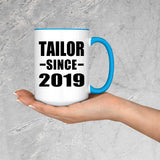 Tailor Since 2019 - 15oz Accent Mug Blue