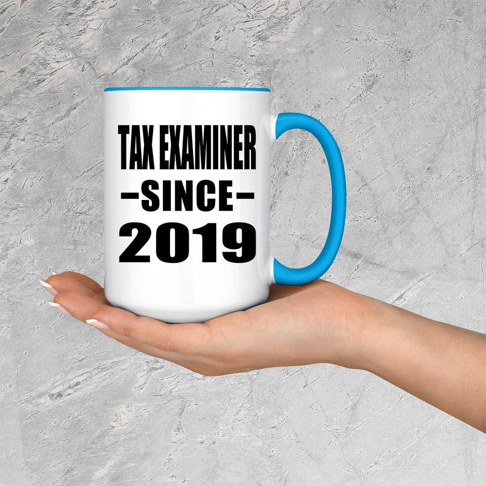 Tax Examiner Since 2019 - 15oz Accent Mug Blue