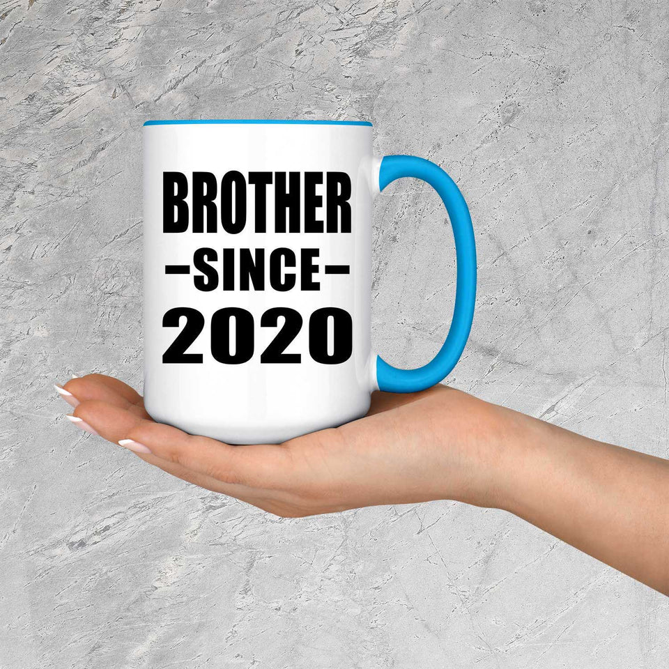 Brother Since 2020 - 15oz Accent Mug Blue