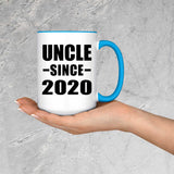Uncle Since 2020 - 15oz Accent Mug Blue