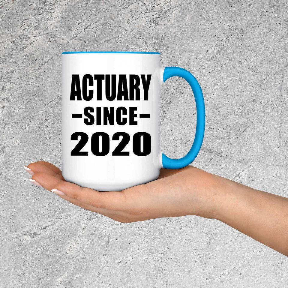 Actuary Since 2020 - 15oz Accent Mug Blue