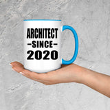 Architect Since 2020 - 15oz Accent Mug Blue