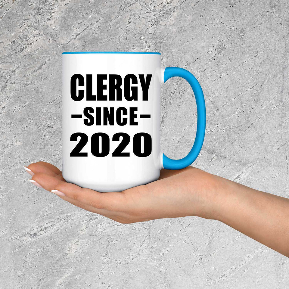 Clergy Since 2020 - 15oz Accent Mug Blue