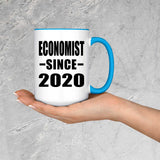 Economist Since 2020 - 15oz Accent Mug Blue