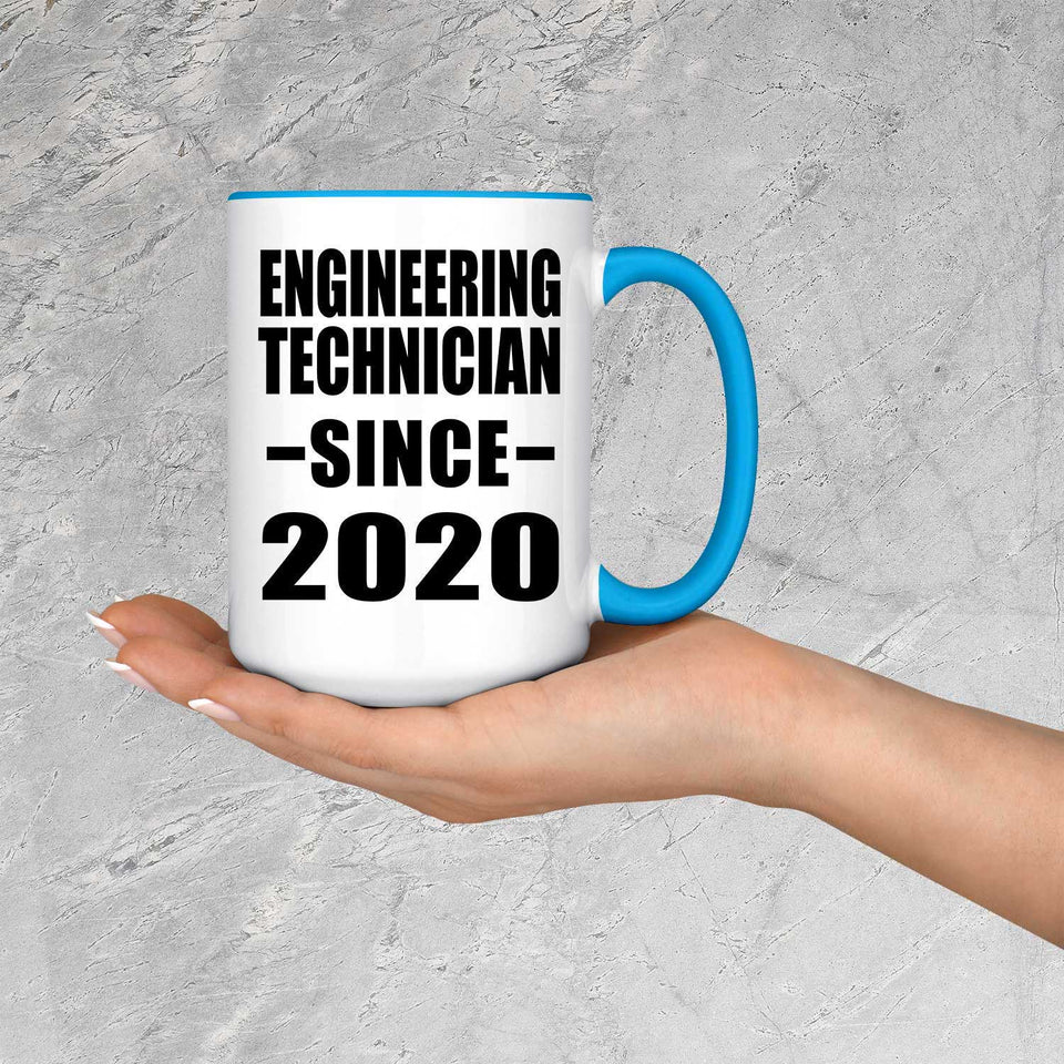 Engineering Technician Since 2020 - 15oz Accent Mug Blue