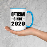 Optician Since 2020 - 15oz Accent Mug Blue