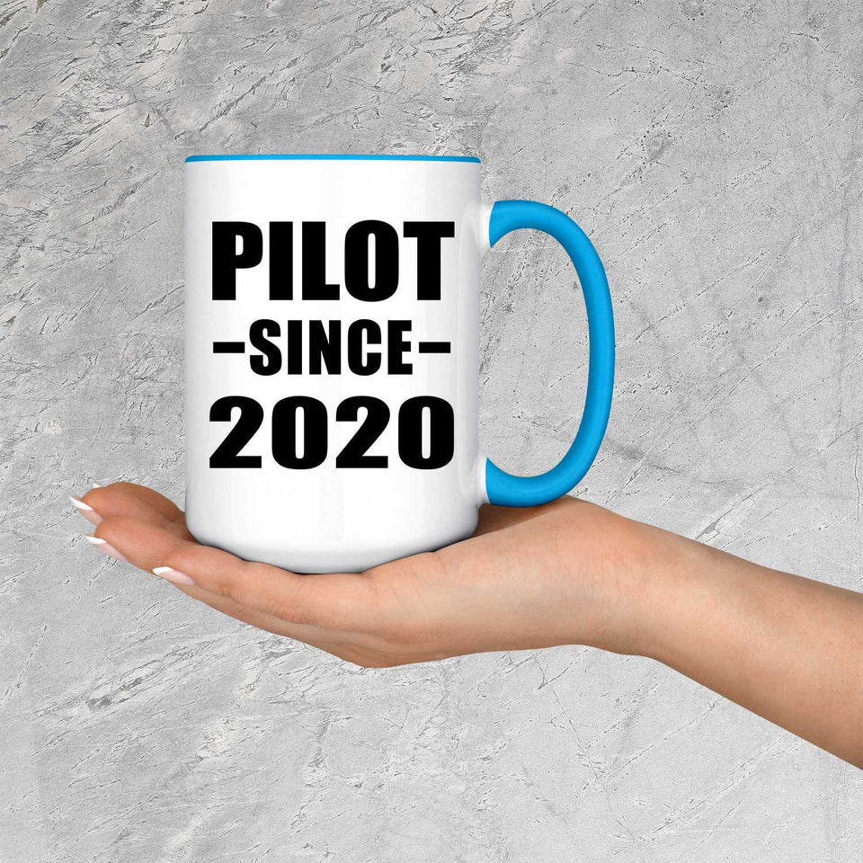 Pilot Since 2020 - 15oz Accent Mug Blue