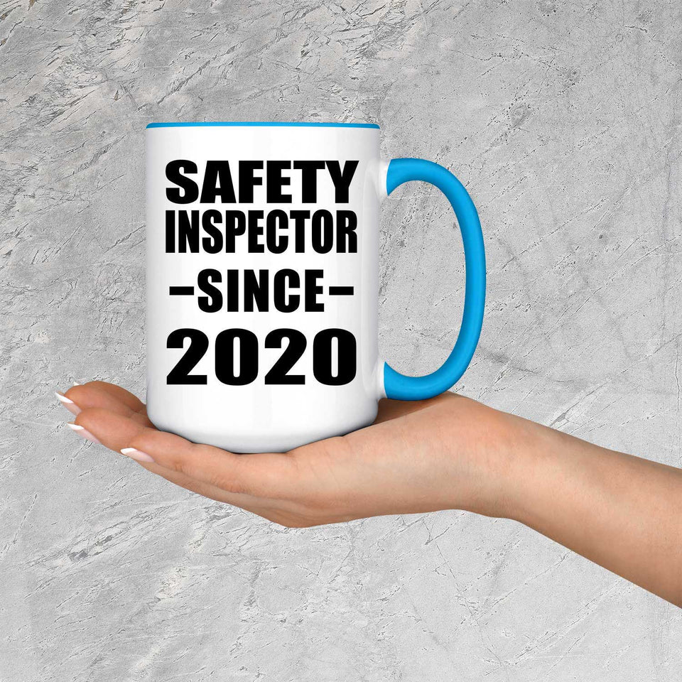Safety Inspector Since 2020 - 15oz Accent Mug Blue
