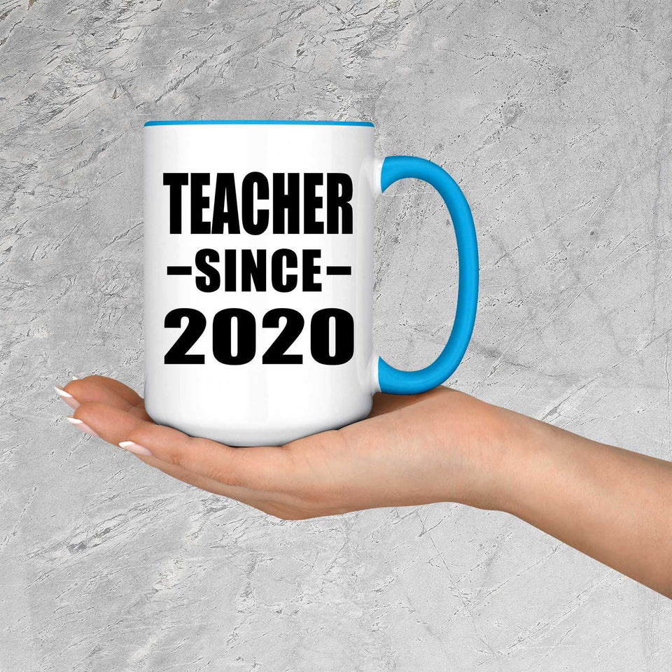 Teacher Since 2020 - 15oz Accent Mug Blue