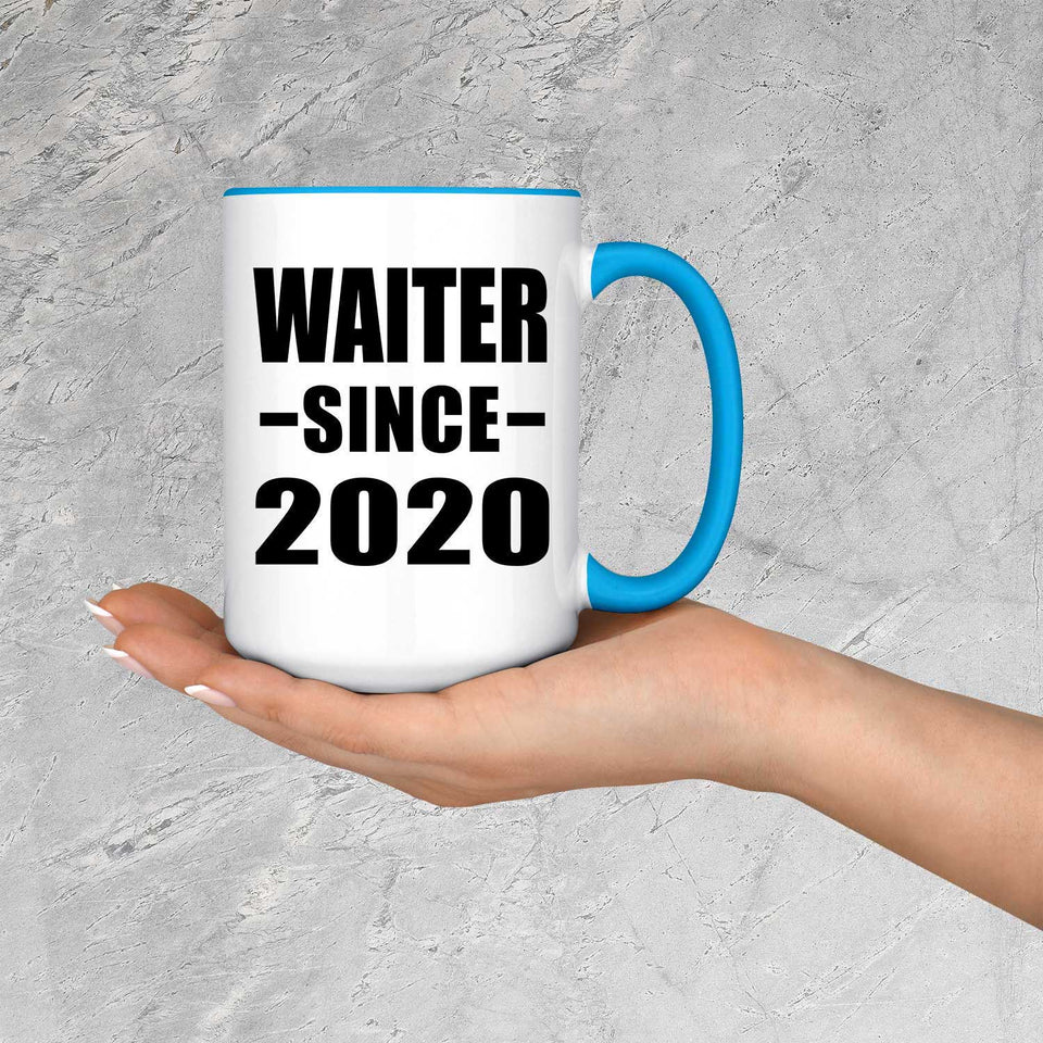 Waiter Since 2020 - 15oz Accent Mug Blue