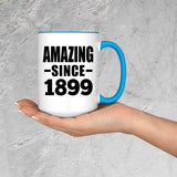 125th Birthday Amazing Since 1899 - 15oz Accent Mug Blue