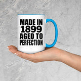 125th Birthday Made In 1899 Aged To Perfection - 15oz Accent Mug Blue