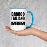 Bracco Italiano Mom - 15oz Accent Mug Blue