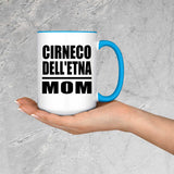 Cirneco Dell'etna Mom - 15oz Accent Mug Blue