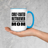 Curly-Coated Retriever Mom - 15oz Accent Mug Blue