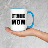 Otterhound Mom - 15oz Accent Mug Blue