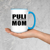 Puli Mom - 15oz Accent Mug Blue
