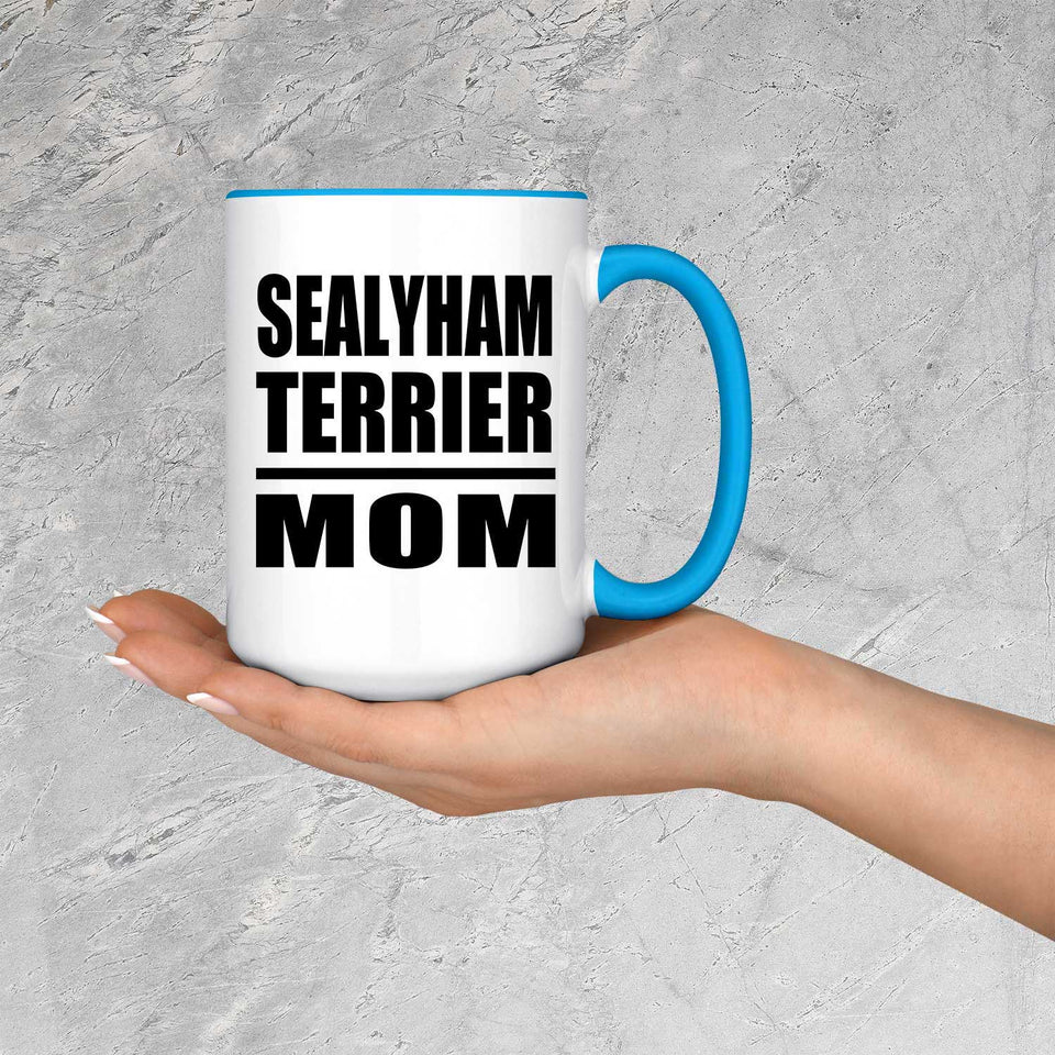 Sealyham Terrier Mom - 15oz Accent Mug Blue
