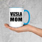 Vizsla Mom - 15oz Accent Mug Blue