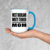 West Highland White Terrier Mom - 15oz Accent Mug Blue