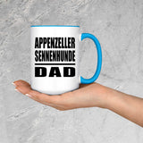 Appenzeller Sennenhunde Dad - 15oz Accent Mug Blue