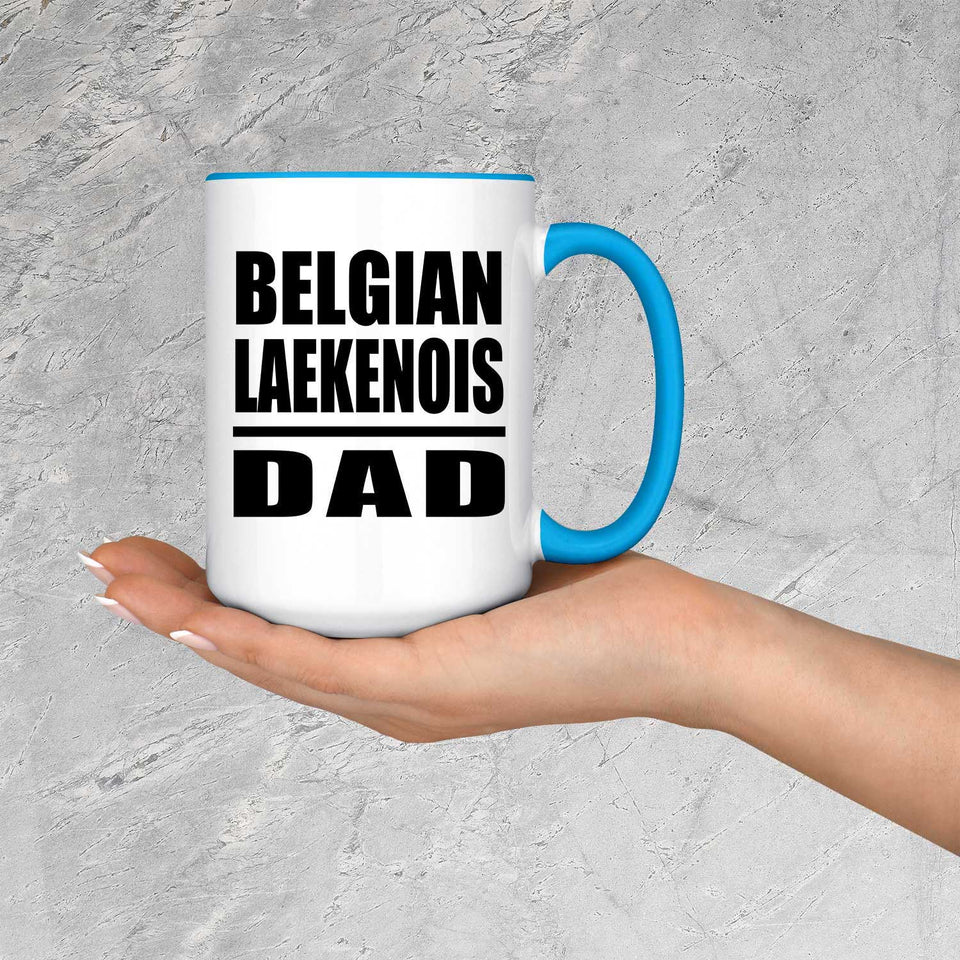 Belgian Laekenois Dad - 15oz Accent Mug Blue