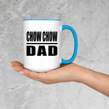 Chow Chow Dad - 15oz Accent Mug Blue