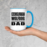 Czechoslovakian Wolfdog Dad - 15oz Accent Mug Blue