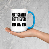 Flat-Coated Retriever Dad - 15oz Accent Mug Blue