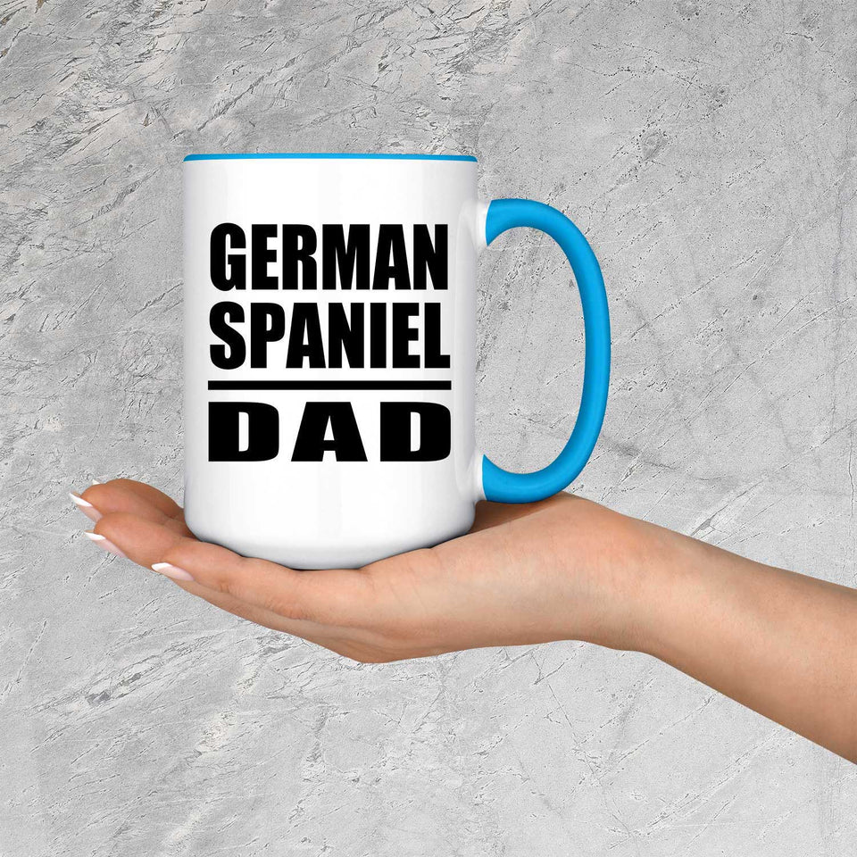 German Spaniel Dad - 15oz Accent Mug Blue