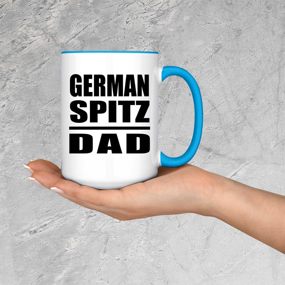 German Spitz Dad - 15oz Accent Mug Blue