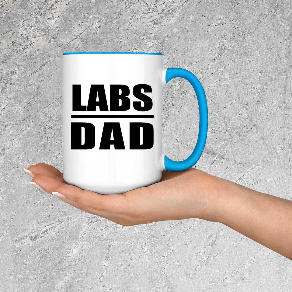 Labs Dad - 15oz Accent Mug Blue