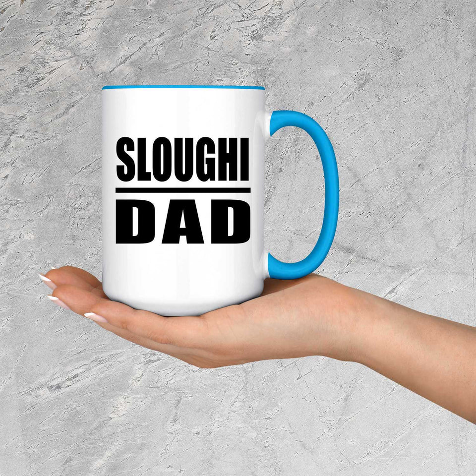 Sloughi Dad - 15oz Accent Mug Blue