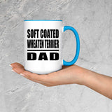 Soft Coated Wheaten Terrier Dad - 15oz Accent Mug Blue
